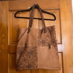 Costanza Rota Leather Bag Floral